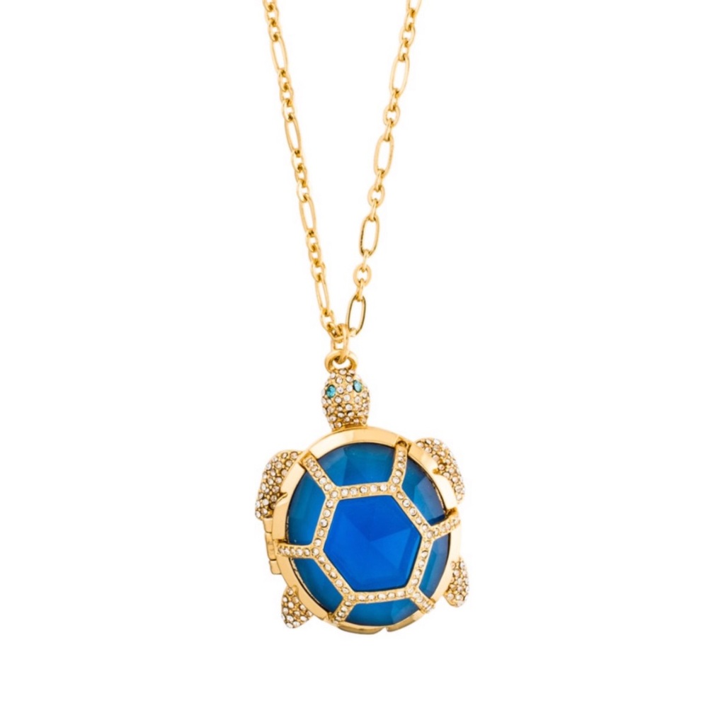 KATE SPADE • Paradise Found Turtle Locket Necklace - Picture 7 of 11